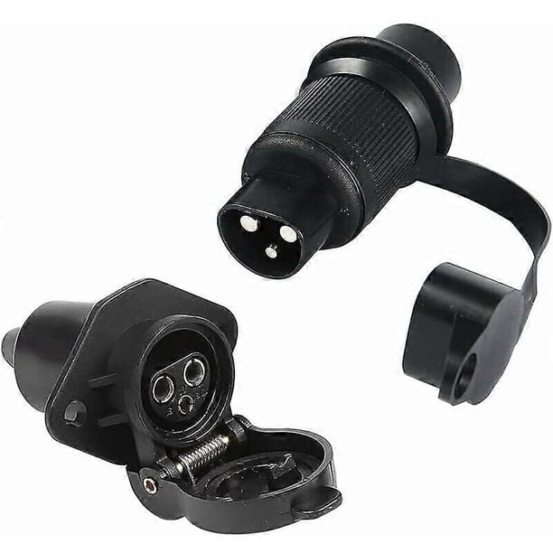 3-pole trailer plug and socket - Electrical connector for 12V trailers and agricultural machinery