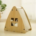 thumbnail image 5 of Triangle Cat Scratcher Box Lounge Bed Corrugated Cardboard Furniture Protector Multifunctional Pet Supplies Place to Relax Accessories with Cushion, 5 of 8