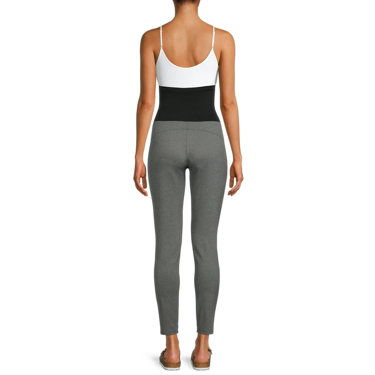 Time and Tru Women's Maternity Ponte Knit Leggings with Full Panel 