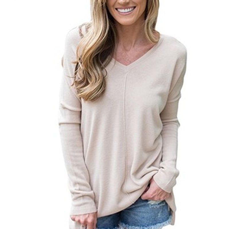 Download Isaac Liev - Women's Basic V-Neck Plus Size Side Split T ...