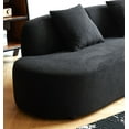 thumbnail image 5 of US Pride Furniture 90.2 inch Elegant Half Moon Design Curved Luxury 4-Seat Sofa with High-Density Foam Filled Black, 5 of 9