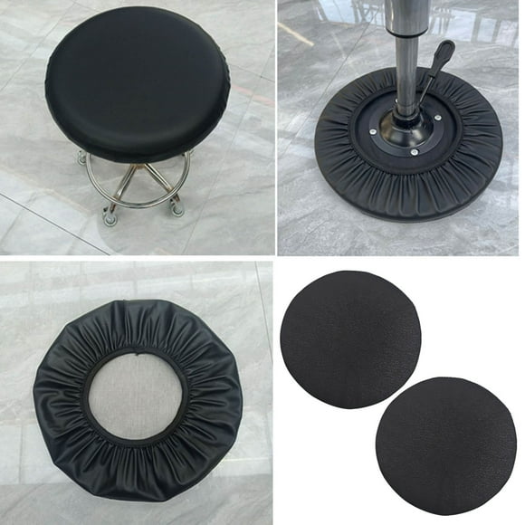 Oliegs Couverture Chauffante pour Tabouret Housse de Tabouret Ronde Housse de Chaise Tissu Housse de Chaise de Bar Ronde Housse de Chaise de Beauté Housse de Tabouret pour Cheveux Diamètre 35cm Chocolat