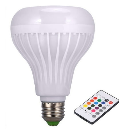 

Wireless Bluetooth Speaker Bulb LED Light Lamp Smart Music Playing With Remote Controller
