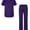 Purple, variant on Adar Universal Unisex Scrub Set - Unisex V-Neck Scrub Top & Tapered Drawstring Scrub Pants