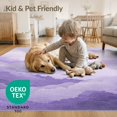 thumbnail image 4 of ODIKA 2'x3' Washable Doormat Non-Slip, Low Pile Purple Abstract Dreamy Gradient Swirl Circle Contemporary Round for Entryway, Kitchen, Laundry Room, 4 of 7