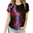 thumbnail image 3 of Penkiiy Galaxy Printed Shirt,Women's Shirts Unisex 3D Graphic Print Fashion T-Shirts for Adults Teens Novelty Casual Tee Tops L Black, 3 of 6