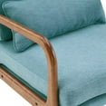 thumbnail image 6 of Living Room Chair, High Back Accent Chair with Lumbar Pillow, Linen Fabric Upholstered Armchair with Headrest for Bedroom Living Room Office, Teal, 6 of 6