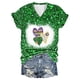 thumbnail image 2 of Fiudx Camisas para Mujer Top de Manga Corta con Cuello En V y Estampado Informal para Mujer, 2 of 3