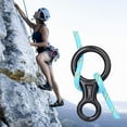 thumbnail image 5 of 35KN Figure 8 Rappelling Gear Belay Device Aviation Aluminum Rigging Plate（Black）, 5 of 5