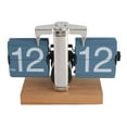 thumbnail image 2 of Flip Clock, Retro Vintage Flip Desk Clock, 12 Hours Large Number Auto Flip Desk Table Clock, Battery Powered Mechanical Clock for  Decoration, 2 of 8