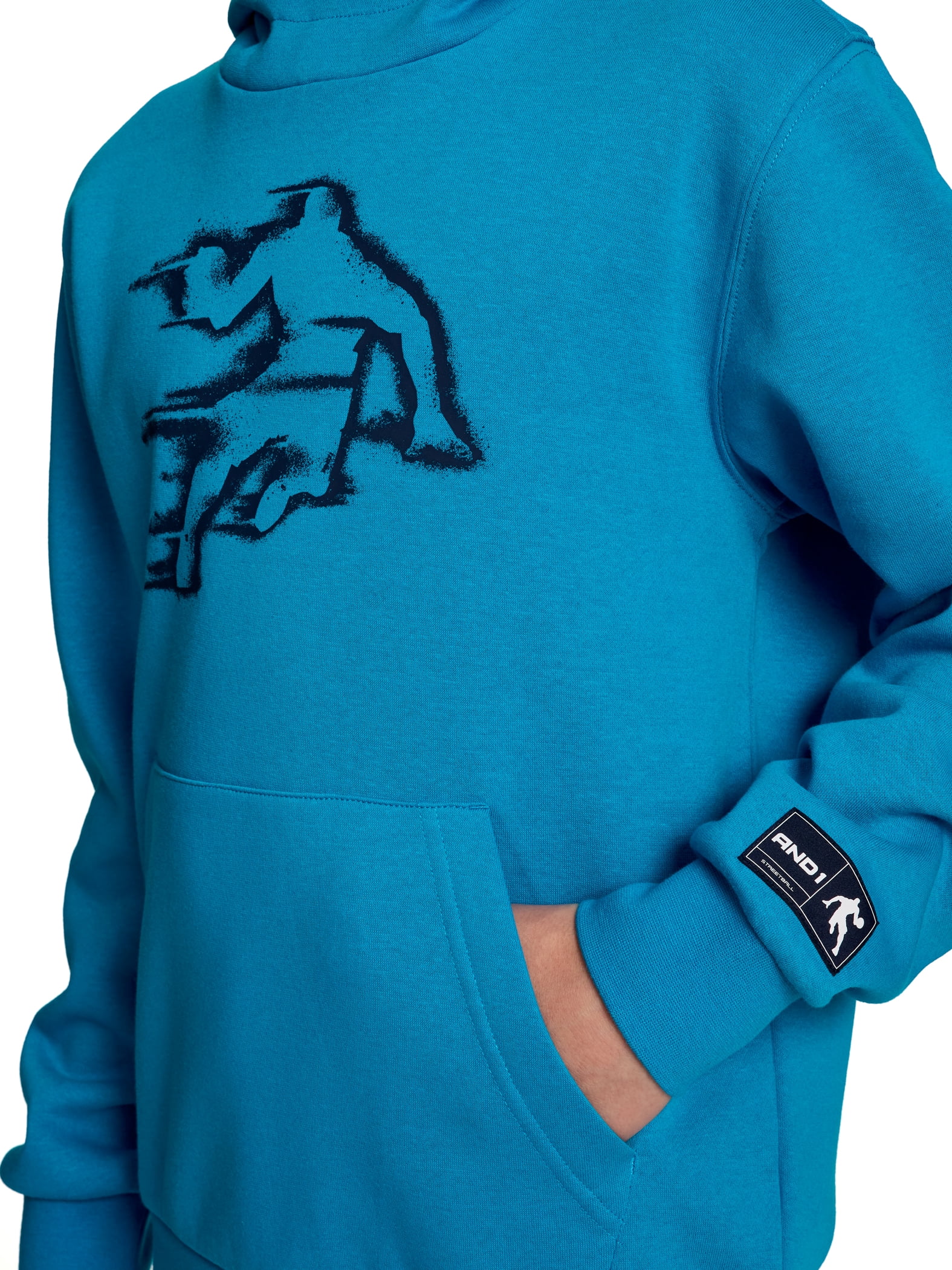 AND1 Boy's Athletic Graphic Fleece Hoodie, Sizes 4-18