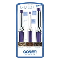 Conair Supreme Triple Hair Tool Set, Includes 0.5", 0.75", 1" Ceramic Curling Irons, Purple