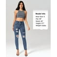 thumbnail image 4 of roswear Skinny Jeans for Women Ripped Stretchy, 29.92" Inseam, Size 4-20, 4 of 6