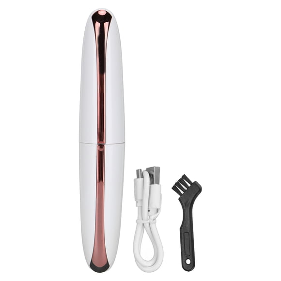 Rizador de pestañas eléctrico recargable por USB, herramienta para rizar pestañas postizas naturales, color blanco