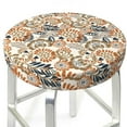 thumbnail image 3 of Susaid Floral Paisley Print Elastic Bar Stool Cover Personalized Washable Stool Cover for Barbershop Home Bar Kitchen-12 inch, 3 of 7