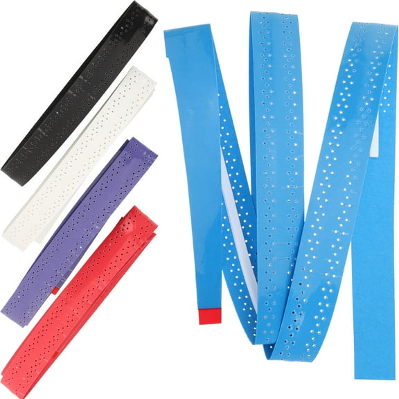 LEORX Tennis Racket Grip Tapes with Superior PU EVA Material for All Rackets Assorted Color 5PCS