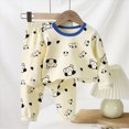 thumbnail image 2 of NOLDARES Infant Toddler Winter Clothes Outfits 2Pcs Long Sleeve Graphic Crewneck T-Shirt Sweatpants Cozy Set Size:18-24 M,Blue, 2 of 6