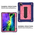 thumbnail image 6 of iPad Pro 11 Case 2020 with Pencil Holder, iPad Pro 11 2nd Generation Case, Allytech Kids Friendly Heavy Duty Shockproof Protective Covers with 360 Rotate Stand /Hand Strap/ Should Belt, Navyblue+Rose, 6 of 7
