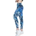 thumbnail image 2 of Ckdifva Blue Floral Flowers Yoga Pants with Pockets for Women Workout Athletic Yoga Leggings, 2 of 7