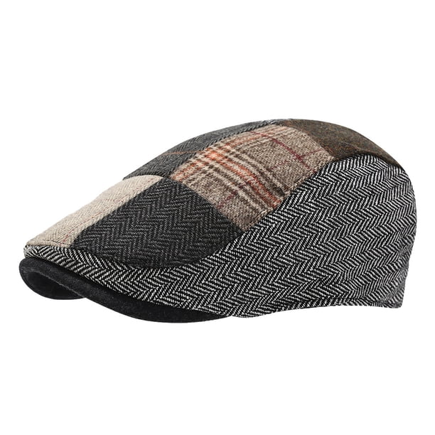 Gorra plana Herri con diseño de patchwork para hombre en algodón o mezclilla