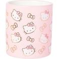 thumbnail image 2 of Silver Buffalo Sanrio Hello Kitty Pink and Gold Chrome Ceramic Mug with Bow 3D Sculpted Handle, 20 Ounces, 2 of 6