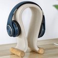thumbnail image 6 of U Shape Leather Headphone Holder Tabletop Support Headset Display Stand for PC Gaming Earbuds Shelf Hanger,Creamy-White, 6 of 6