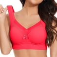 thumbnail image 4 of Bras for Women qinhaie No Underwire Comfortable Supportive Seamless Push Up T-Shirt Bra, Full Coverage Deep V Everyday Support Bra Red Bra, 4 of 4