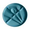 PEONAVET A Bowl Dividing Dividing Tableware Set Three Dividing Dessert Breakfast With Spoon Fork Chopsticks