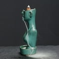 thumbnail image 3 of 1pc Ceramic Waterfall Backflow Incense Burner with Ash Catcher for Home Decor, Aromatherapy, Zen Meditation, Perfect Gift Idea (Without Incense), 3 of 8