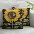 thumbnail image 3 of Awypu Sunflower You are My Sunshine Soft Throw Pillow Covers Decorative Pillowcase Square Cushion Case Covers for Sofa Couch Bedroom and Car, 3 of 5