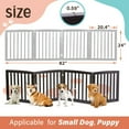 thumbnail image 2 of AEGFKDFreestanding Pet Gate for Dogs - 4 Panels Indoor Foldable Dog Fence for Stairs, Hallways, or Doorways - 82x24-Inch Freestanding Dog Gates, Brown, 2 of 8