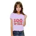 thumbnail image 1 of Xihbxyly Bonita Camiseta con Diseño de 100 Días de Clases, Tela Suave y Transpirable, Manga Corta Abullonada, Ideal para Pantalones Cortos, Vaqueros y Faldas, Ropa Informal de Diario, Tendencia para, 1 of 6