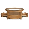 thumbnail image 2 of Magnussen Home Durant Honey Brown Round Cocktail Table With Casters, 2 of 2