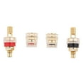 thumbnail image 3 of 2 uds., Conector tipo banana de 4mm, conector de enchufe, poste de para amplificador, conector de terminal de y adaptador y de Hugo Postes de conexión de terminales de altavoz, 3 of 6