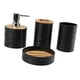 thumbnail image 4 of Juego de 4 accesorios de baño, soporte para cepillo de dientes, decoración para baño, jabón negro, 4 of 9