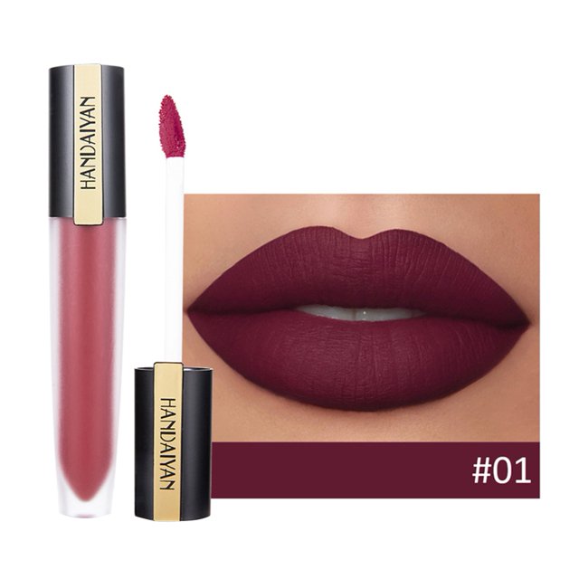 7g Mate Brillo de Labios Esmalte Impermeable Belleza Duradera Líquido Lápiz Labial Cosmético 01#