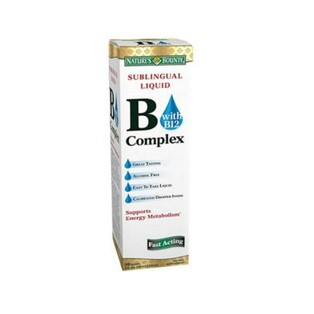 Nature's Bounty La vitamine B complexe sublinguale liquide 2 oz (Lot de 2)