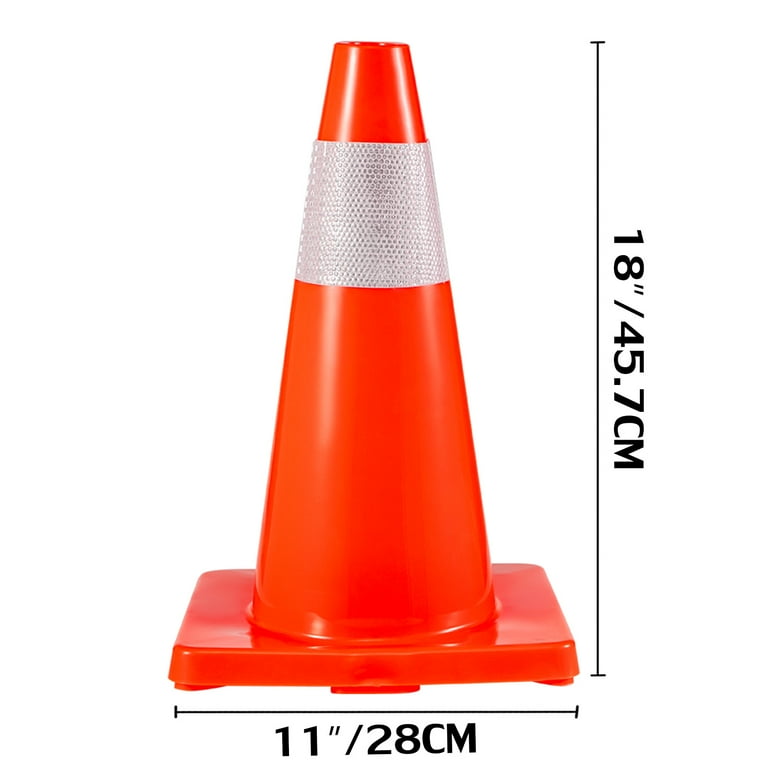 18 All Orange Traffic Cones (Case of 20)