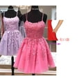 thumbnail image 3 of Youthful Prom Dresses 2022 Spaghetti Strap Mini Short Party Dress Prom Dress A-Line Lace-up Evening Dress Custom Color Size, 3 of 5