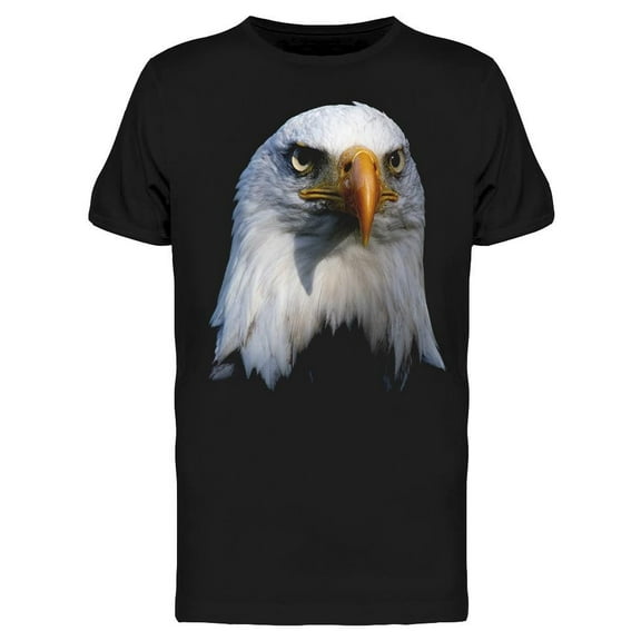 Bald Eagle Face Portrait T-Shirt Men -Image by Shutterstock, Male Large