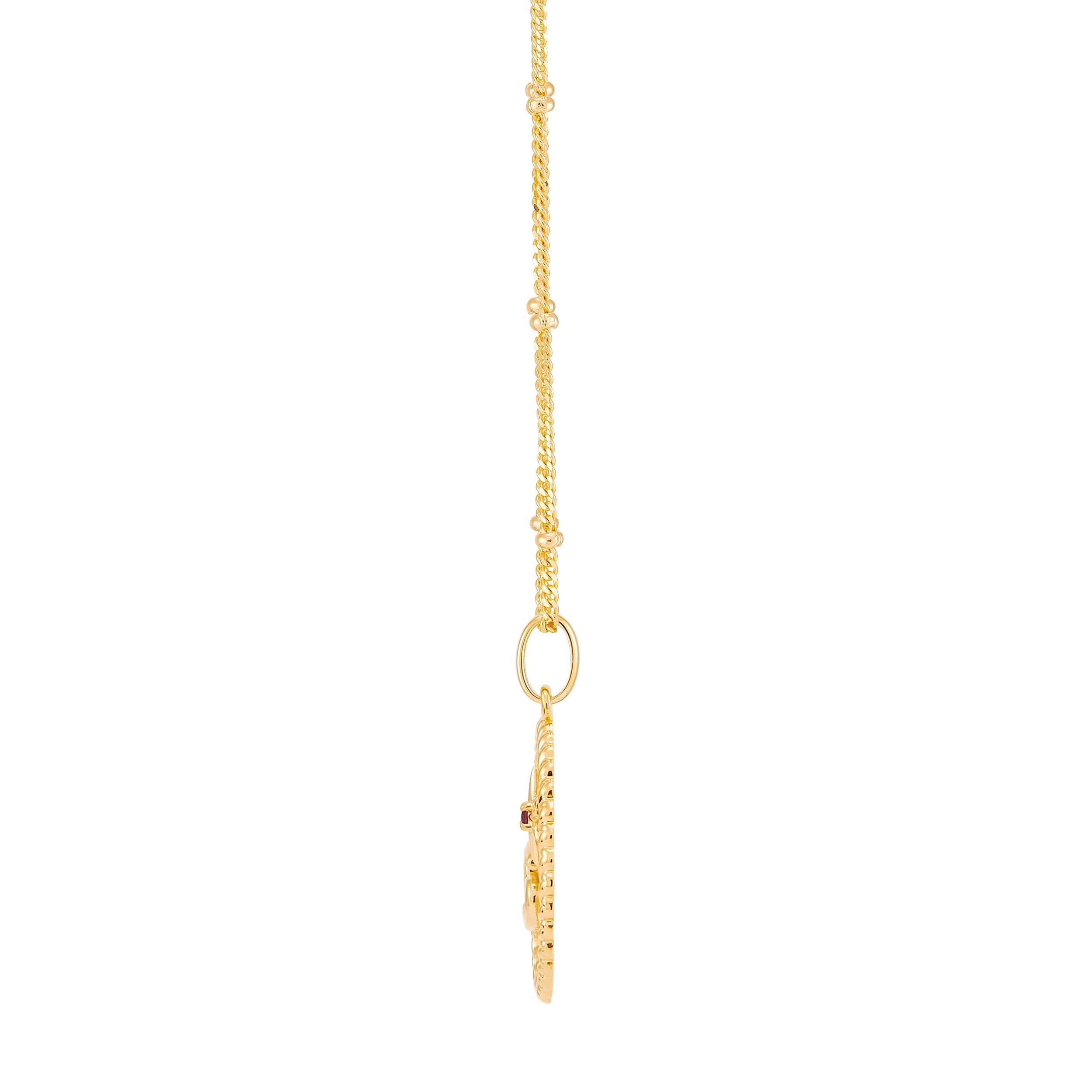 Brilliance Fine Jewelry Cancer Symbol Pendant in Sterling Silver and 14K Gold Plate,20"