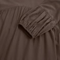 thumbnail image 6 of ZANZEA Women V-Neck Puff Long Sleeve Holiday Casual Loose Solid Kaftan Tiered Long Dress, 6 of 11