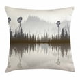 thumbnail image 1 of Ambesonne 20" x 20" Brown Polyester Decorative Pillow Cover, 1 of 2