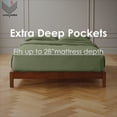 thumbnail image 3 of 28" EXTRA DEEP POCKETS - 800-Thread Count 100% Egyptian Cotton Twin Sheet Set, 4PC (1 Flat, 1 Fitted, 2 Pillowcases) Long Staple Cotton, 800-TC Pure Cotton - Twin, Sage, 3 of 7