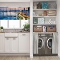 thumbnail image 5 of LALILO Kitchen Curtain Valance Dusk City City Night America Rod Pocket Window Curtain 52"x 18" Set of 2, 5 of 5
