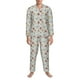 thumbnail image 3 of Fotbe Funny Cat White Pijama de Hombre con Estampado de Manga Larga, Conjunto de 2 Piezas, Ropa de Dormir Suave y Cómoda con Bolsillos-X-Large, 3 of 7