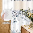 thumbnail image 3 of No Hook Shower Curtain, Blue Beige Coastal Shower Curtains for Bathroom with See Through Top Window, Beach Starfish Summer Eucalyptus Waterproof & Washable Bath Curtain Narrow 54"x78", 3 of 9