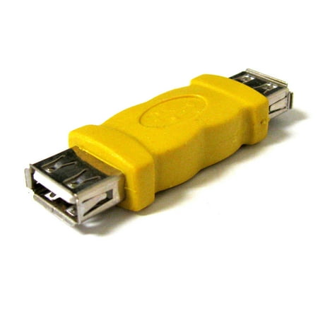 - CableVantage NEW USB 2.0 A FEMALE TO A FEMALE F-F Coupler ADAPTER CONNECTOR Yellow