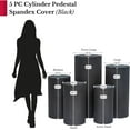 thumbnail image 4 of 1 Set, Spandex Pillar Covers for Metal Cylinder Pedestal Stands 5 Pcs/Set - Black Covers ONLY/Cylinder Pedestal Stands NOT INCLUDED, 4 of 4