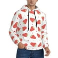 thumbnail image 2 of Sikiie Hand Drawn Strawberry Men's Hoodie, Essentials Hoodie, Sweatshirt, Pullover Hooded Sweatshirt for Men-XX-Large, 2 of 7